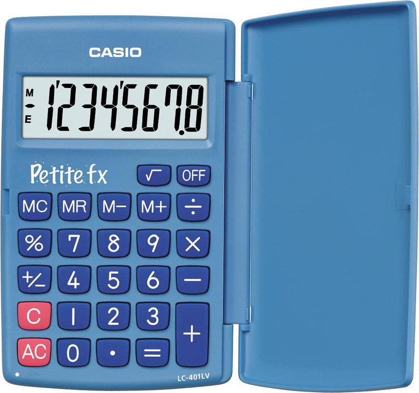 Zakrekenmachine Casio Petite FX blauw