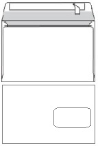 Omslag 162x229mm wit + strip M/V E+ (500)