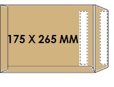 Zakomslag 175x265mm bruin zelfklevend Z/V (250)