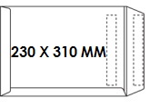 Zakomslag 230X310 wit zelfklevend Z/V (250)