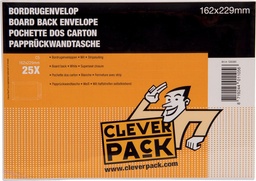 [CLE-530385] Bordrugenvelop Cleverpack 162x229mm met strip wit (25)