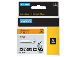 [DYM-S0718500] Dymo Rhino tape vinyl 19mmx5,5m zwart/oranje (18436)