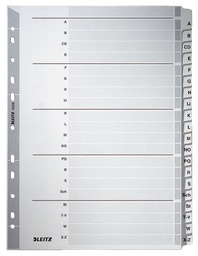 [ESS-43280000] Tabbladen Leitz Luxe karton A4 160g A-Z (duits) 11-gaats grijs