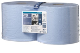 [OND-130052] Poetsdoek Tork Advanced 420 Blue Roll W1/W2 2-laags 24cmx255m 750vel (2)