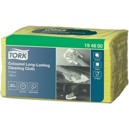 [OND-194650] Reinigingsdoek Tork Coloured Long-Lasting Cloth W8 1-laags 40vel geel (8)