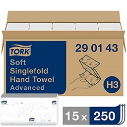 [OND-290143] Handdoek Tork Advanced H3 Z-vouw 2-laags 250vel (15) (290173)