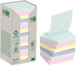 [TIM-R330RPT] Z-notes Post-it recycled nature 76 x 76 mm 100 vellen assorti ( 16)