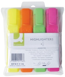 [TIM-KF01116] Markeerstift Q-Connect assorti (4)(500836)