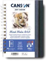 [TIM-C312L7] Tekenboek Canson Mixed Media Artist A4 28 vellen 300 g/m²