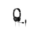 [ACCO-K33065WW] Kensington USBA Headphones+Mic in polybag