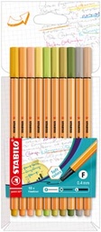 [TIM-881022] Fineliner Stabilo point 88 zachte kleuren (10)