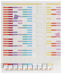 [ACCO-1915626] Nobo T-kaarten planner met 13 panelen