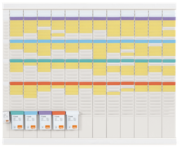 [ACCO-1915628] Nobo T-kaarten planner met 12 panelen 32 sleuven