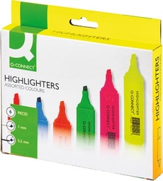 [TIM-KF01909] Markeerstift Q-Connect assorti (6)