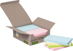 [TIM-KF17325] Quick Notes Recycled pastel Q-Connect 76 x 127 mm 100 vel assorti (12)