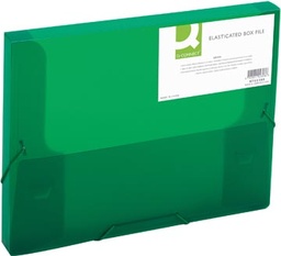 [TIM-KF02308] Elastobox met elastieken Q-Connect A4 rug 25 mm Groen