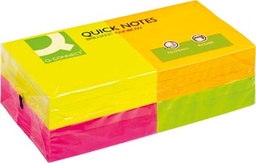 [TIM-KF10508] Quick Notes Q-Connect 76 x 76 mm 80 vel Neonkleuren (12)