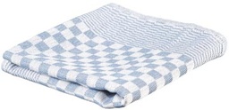 [TIM-4528582] Cosy handdoek 80 x 80 cm geruit wit/blauw