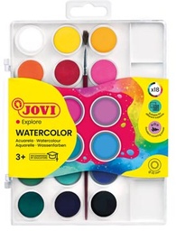 [TIM-J80018] Jovi Waterverf, doos van 18 napjes + penseel