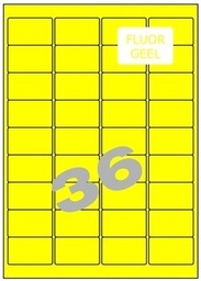 [ETI-ETIK11] Etiket 36 etik/blad 48,3x29,7mm fluo geel (200)