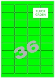 [ETI-ETIK12] Etiket 36 etik/blad 48,3x29,7mm fluo groen (200)