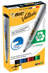 [TIM-1704A] Whiteboardmarker Bic Velleda Ecolutions 1701 ronde punt 1,5mm assorti (4)