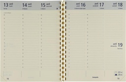 [AGE-3142502] Agenda Brepols Optivision Palermo Large 171x220mm Franstalig zwart 2025 1week/2 pagina's