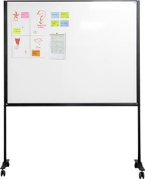 [TIM-1309000] Whiteboard magnetisch Smit Visual emaille 120x150cm verrijdbaar