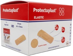 [TIM-8121PD5] Pleister Protectaplast Tear & Wear Elastic Easy-Pull 25x72mm huidskleur (5x36)