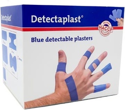 [TIM-8142ED] Textielpleister Detectaplast Elastic metaal detecteerbaar assorti afmetingen blauw (100)