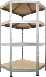 [TIM-TR18S44] Rek AR Shelving Corner Rivet 180x90x90x45cm 4 legborden uit HDF gegalvaniseerd