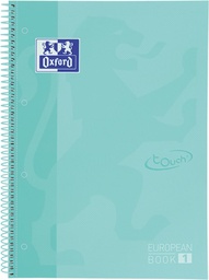 [TIM-4138326] Spiraalschrift Oxford School Touch Europeanbook karton A4+ gelijnd 160blz pastel turkoois