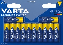 [TIM-4906112] Batterij Varta Longlife Power AA (12)