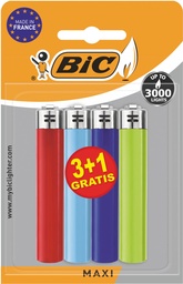 [TIM-866401] Aanstekers vuursteen BIC Maxi assorti 3+1 gratis