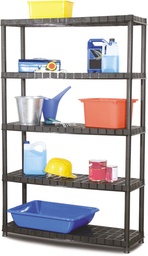 [TIM-X120] Rek Practo Plasti Rack 120 185x120x40cm 5 legborden zwart