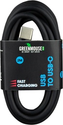 [TIM-6956576] Kabel Greenmouse USB-A naar USB-C lengte 2m zwart