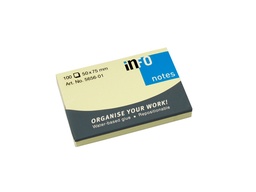 [IN1-5656-01] Memoblok Info Notes 50x75mm geel (100)