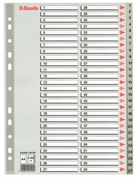 [ESS-100109] Tabbladen Esselte PP A4 1-54 11-gaats grijs