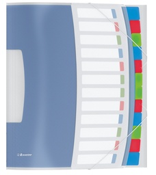 [ESS-624030] Sorteermap Esselte Vivida PP A4 12-vaks transparant