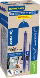 [TIM-435846] Gelroller Pilot Fixion Ball Clicker blauwe inkt medium punt 0,7mm blauw incl. 12 vullingen (12) 