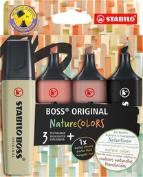 [TIM-70-423] Markeerstift Stabilo Boss Original Nature colors assorti (4)