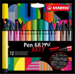 [TIM-7681221] Viltstift Stabilo Pen 68 MAX ARTY assorti (12)