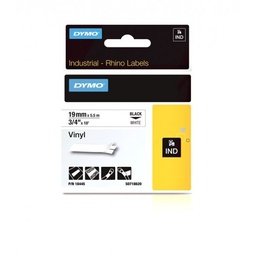 [DYM-S0718620] Dymo Rhino tape vinyl 19mmx5,5m zwart/wit (18445)