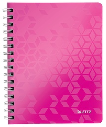 [ESS-46390023] Spiraalschrift Leitz WOW PP A5 gelijnd 160blz roze metallic (4639023)