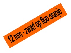 [PTO-TZEB31] Tape Brother P-Touch TZE-B31 12mm zwart op fluo oranje