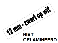 [PTO-TZEN231] Tape Brother P-Touch TZE-N231 12mm zwart op wit niet-gelamineerd