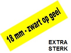 [PTO-TZES641] Tape Brother P-Touch TZE-S641 18mm zwart op geel extra sterk