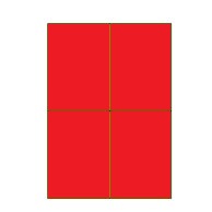 [ETI-32400109] Etiketten Etipage "25" 04 etik/blad 105x148,5 rood