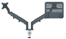 [ESS-65380089] Dubbele monitorarm & laptoparm Leitz Ergo donkergrijs