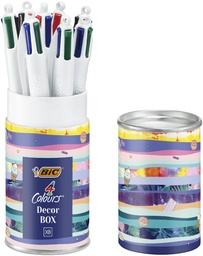 [TIM-506391] Balpen Bic 4 Colours Decors medium punt assorti (8)